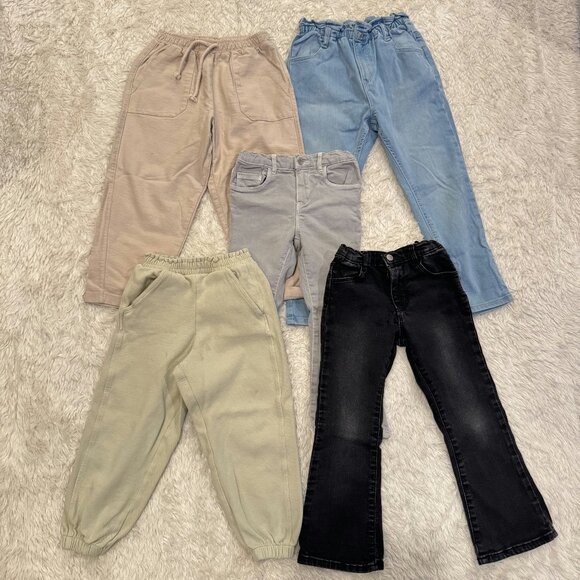 Zara Girls Bundle of 5 PLAY Pants and Jeans - 4-5T - Picture 1 of 12